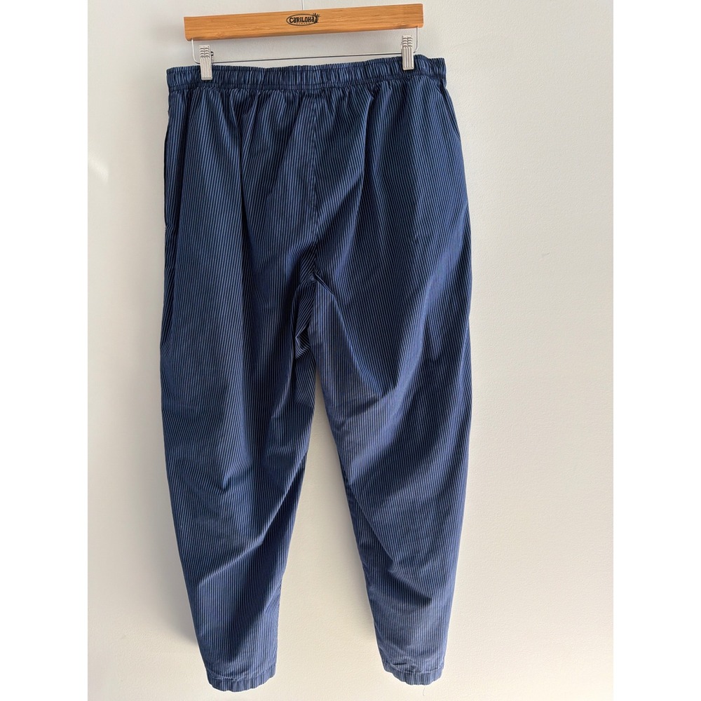 Reed Edward Mens Pajama Pants Navy Blue White Striped Cotton Blend Large 36-38 - Picture 6 of 10